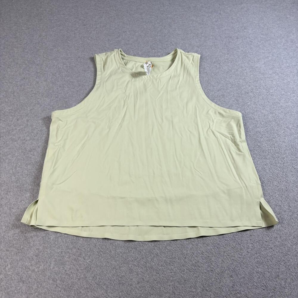 Rhone Tank Shirt Womens XL Green Sleeveless Lightweight Gym Running Workout Top